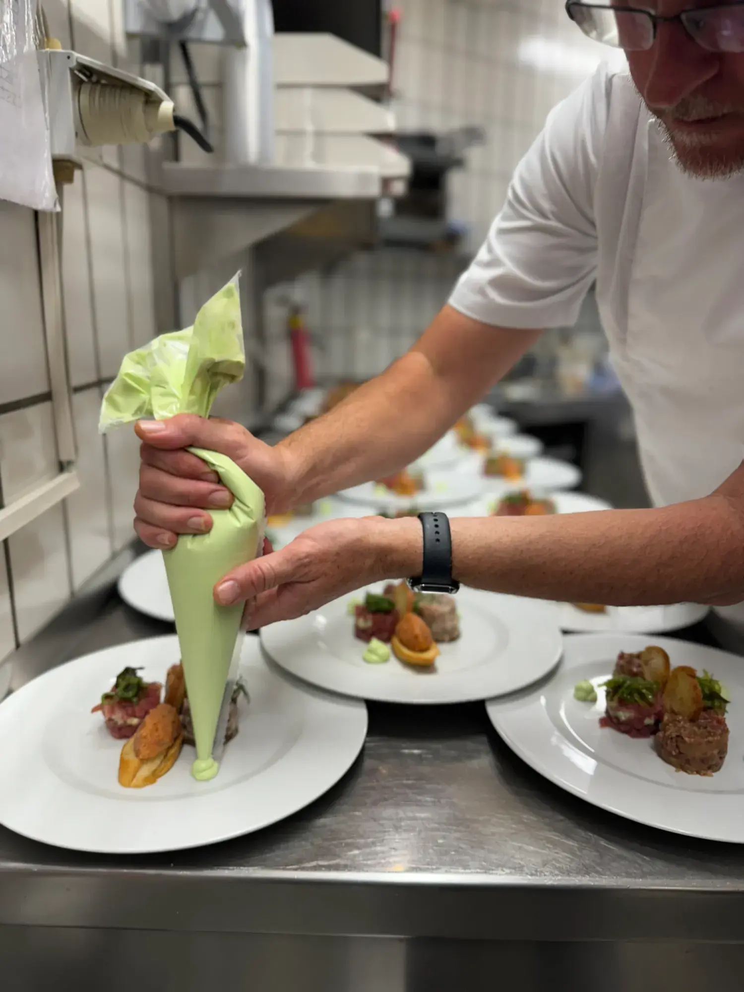 Frisch angerichtet in der Küche